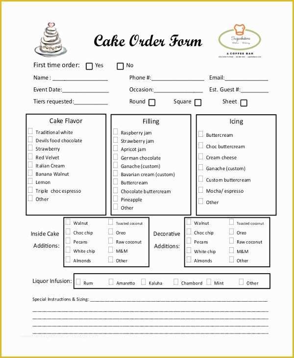 Cake Pop order form Template Free Of Sample Cake order form 10 Free Documents In Word Pdf