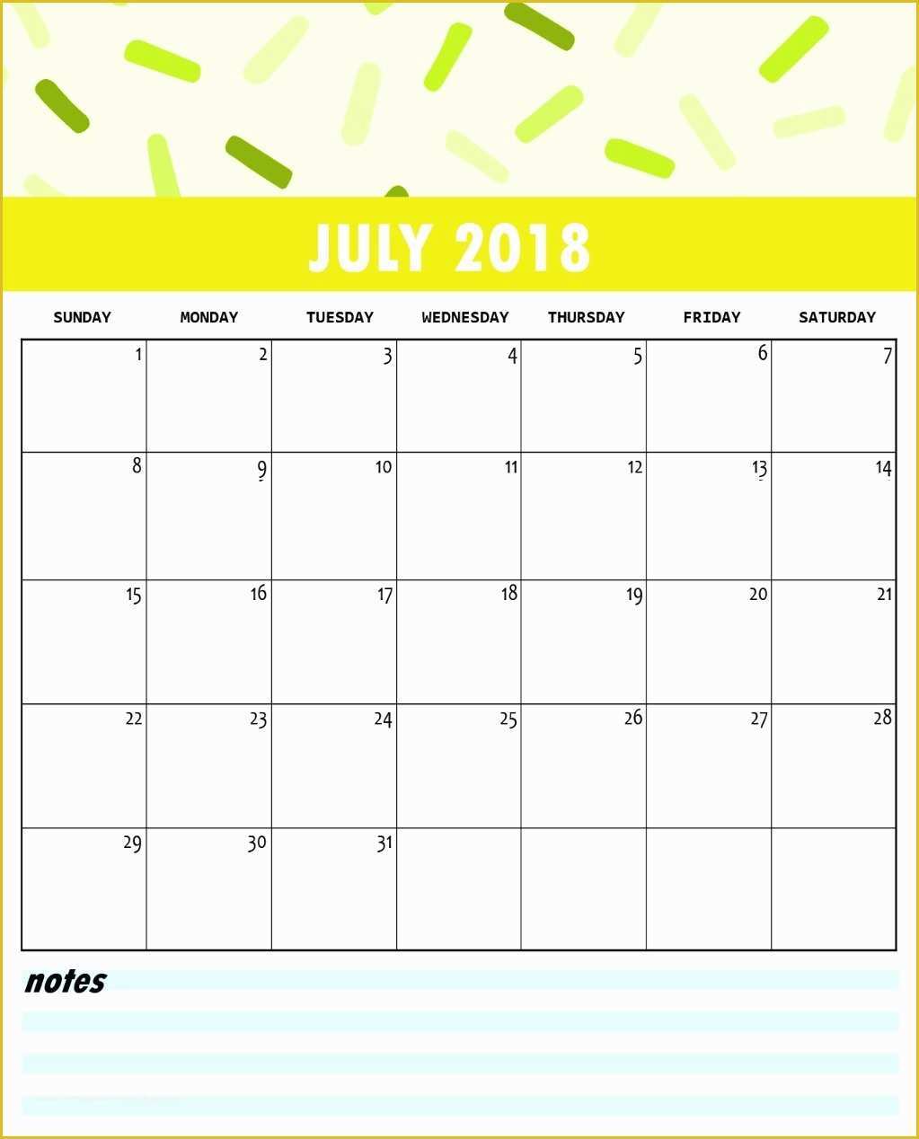 Calendar Template Free 2018 Of Cute Free Monthly Printable Calendar 2018