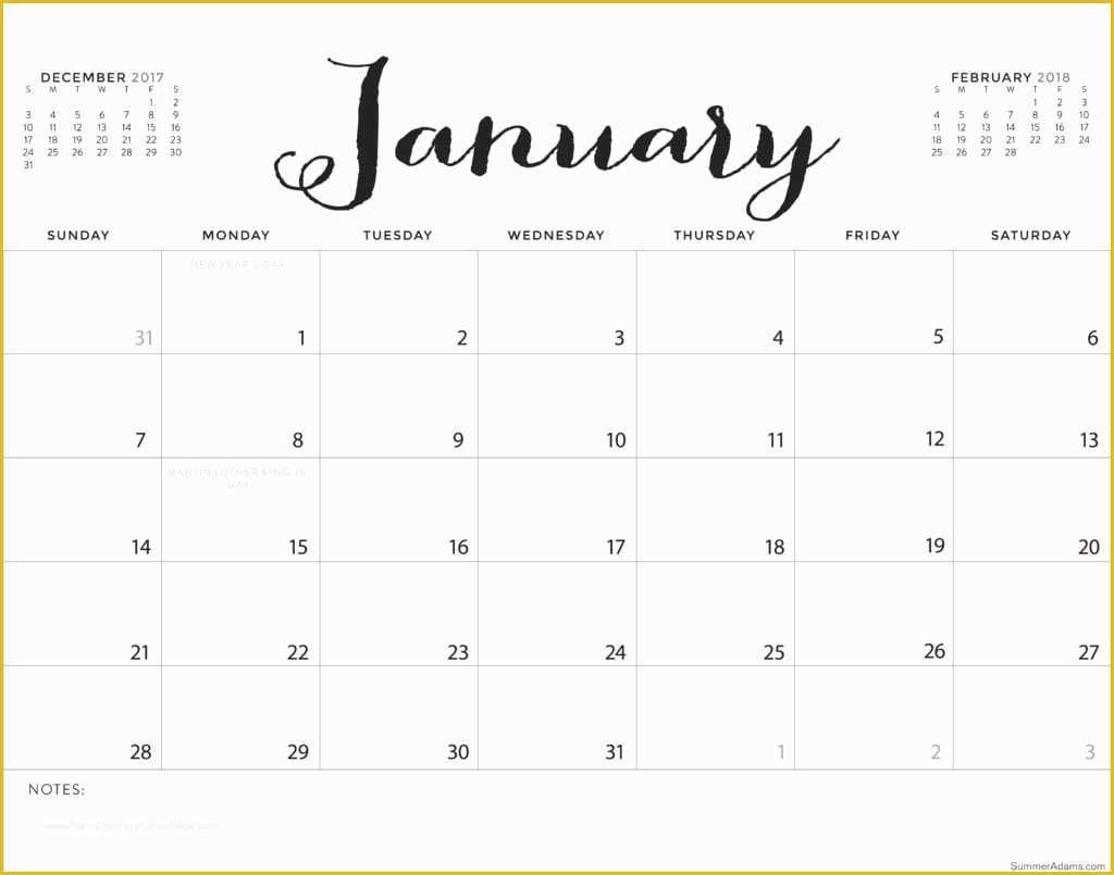 Calendar Template Free 2018 Of Free Printable 2018 Calendars 2 Styles Summer Adams