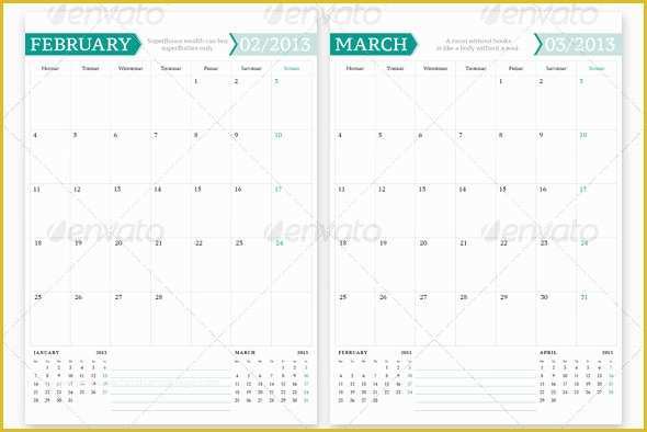 Calendar Template Indesign Free Of 20 Beautiful Indesign Calendar Templates – Design Freebies