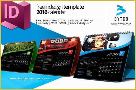 Calendar Template Indesign Free Of 4 Free 2016 Calendar Template Designs