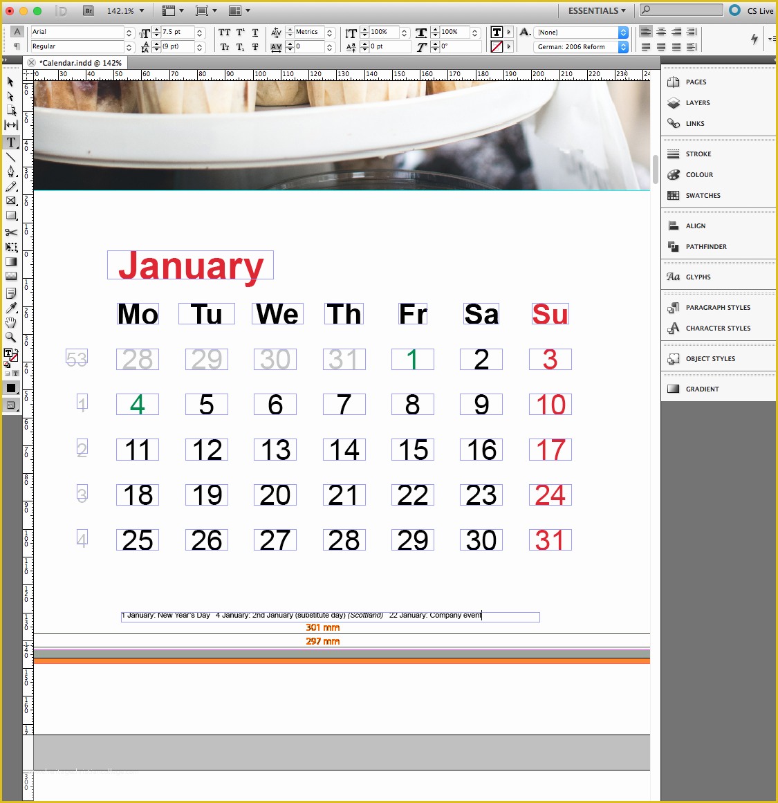 Calendar Template Indesign Free Of Corporate Calendar In Indesign Incl Template Saxoprint