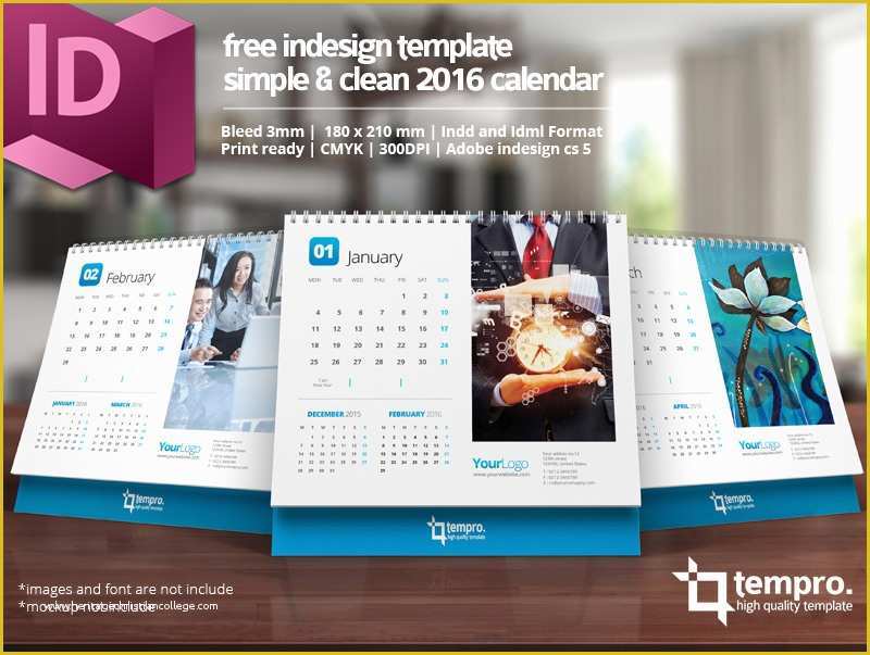 Calendar Template Indesign Free Of Free 2016 Calendar Template On Behance