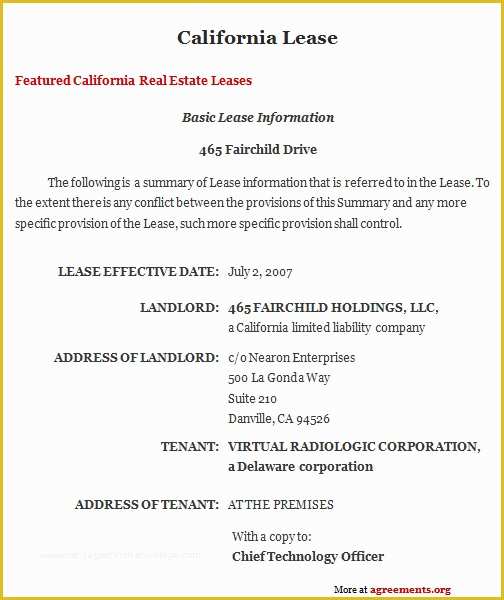 California Commercial Lease Agreement Template Free Of California Lease Agreement Sample California Lease