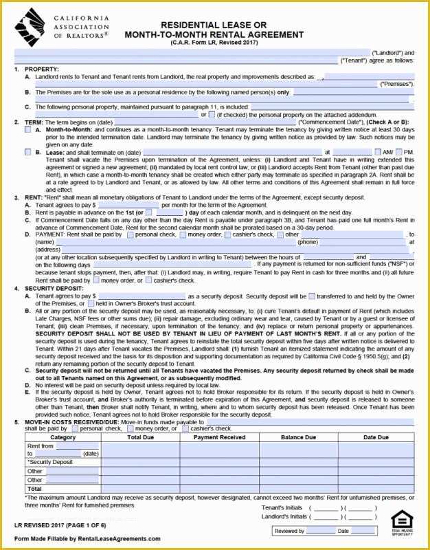 California Commercial Lease Agreement Template Free Of Roommate Contract Template