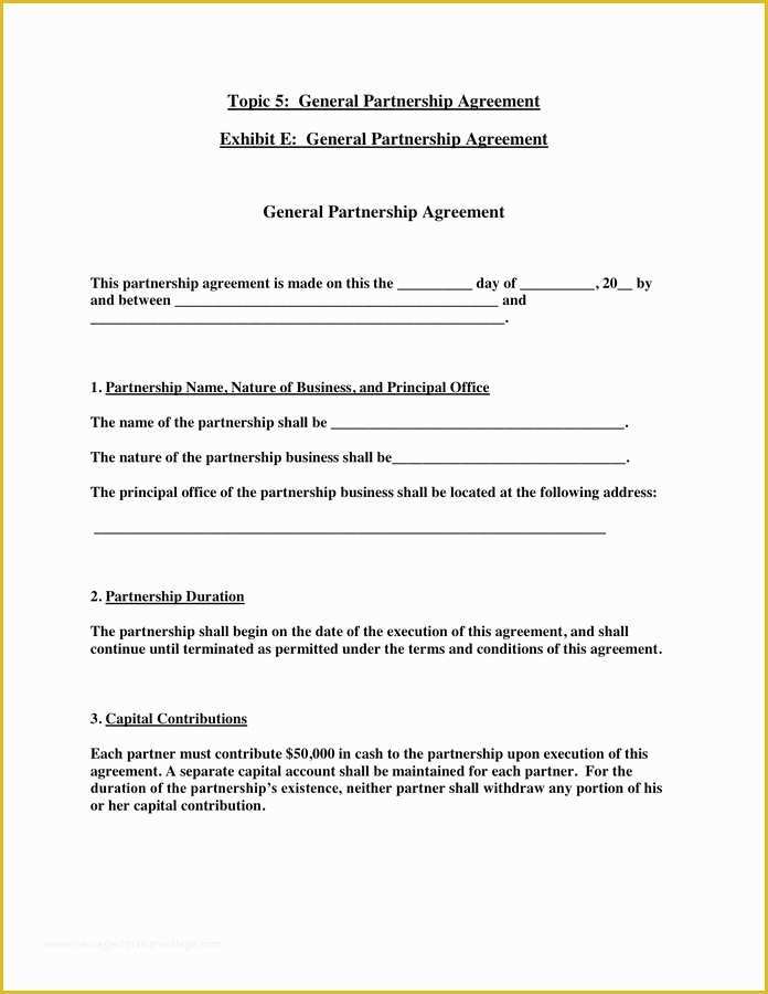 California General Partnership Agreement Template Free Of 50 Elegant General Partnership Agreement Texas Be P