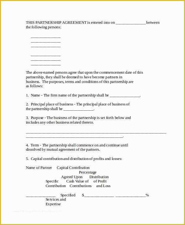 California General Partnership Agreement Template Free Of 7 Business Dissolution Agreement Templates