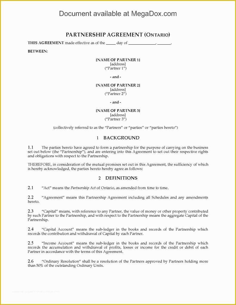 California General Partnership Agreement Template Free Of Free Templates Agreement Design