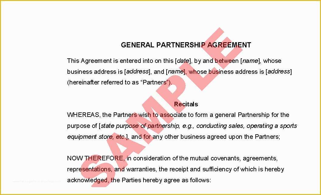 California General Partnership Agreement Template Free Of Partnership Agreements Don T Have E Brace Yourself
