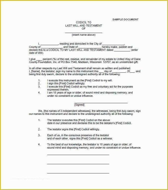 California Last Will and Testament Free Template Of 39 Last Will and Testament forms & Templates Template Lab