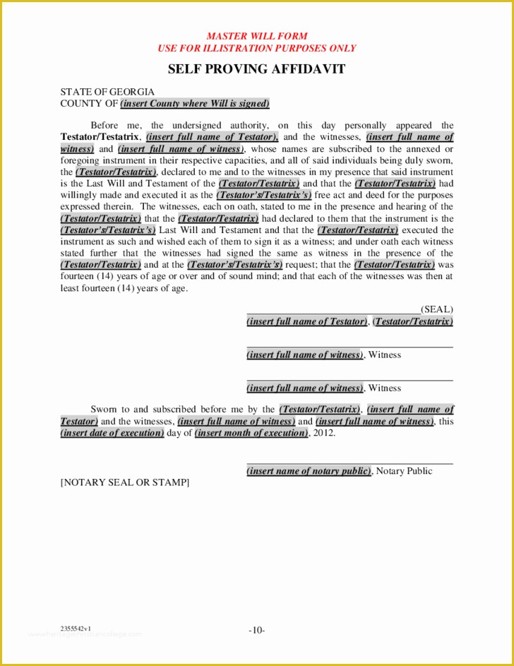 California Last Will and Testament Free Template Of Last Will and Testament form Georgia Free Download