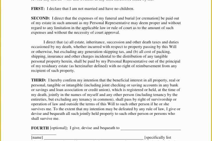 California Last Will and Testament Free Template Of Last Will and Testament Of [name]