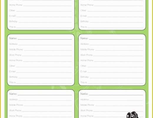 Call List Template Free Of Contact List Template