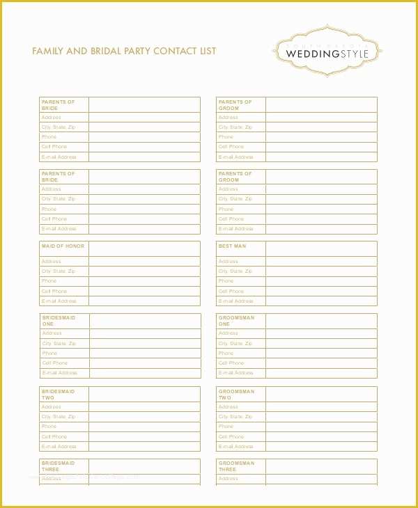 Call List Template Free Of Free Contact List Template 10 Free Word Pdf Documents