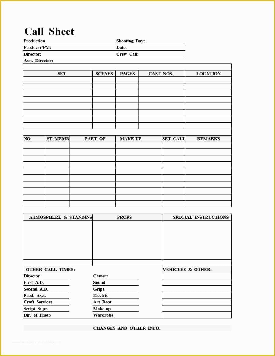 Call Sheet Template Free Of 40 Printable Call Log Templates In Microsoft Word and Excel