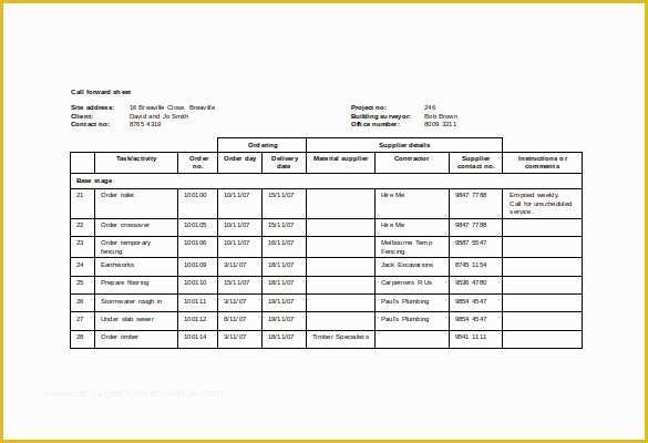 Call Sheet Template Free Of Call Sheet Template 23 Free Word Pdf Documents