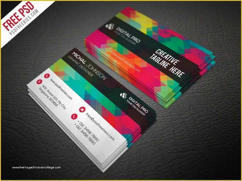 Calling Card Template Free Of 50 Free Psd Business Card Template Designs