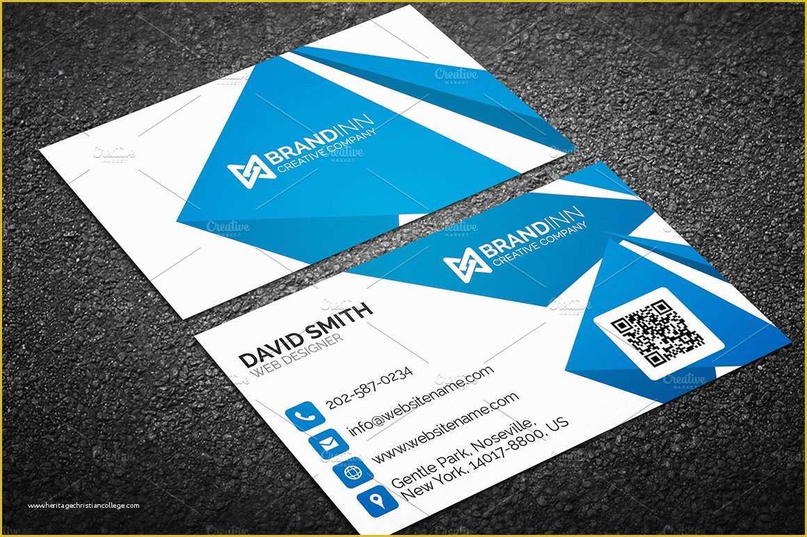 Calling Card Template Free Of Creative Abstract Blue Business Card Business Card