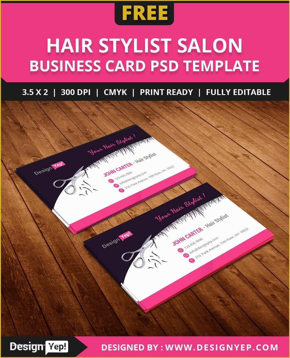 Calling Card Template Free Of Free Hair Stylist Salon Business Card Template Psd Designyep