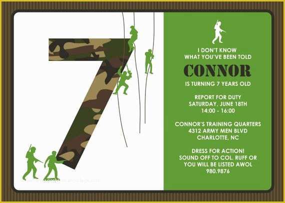 Camouflage Invitations Template Free Of 52 Best Army Birthday Printables Images On Pinterest