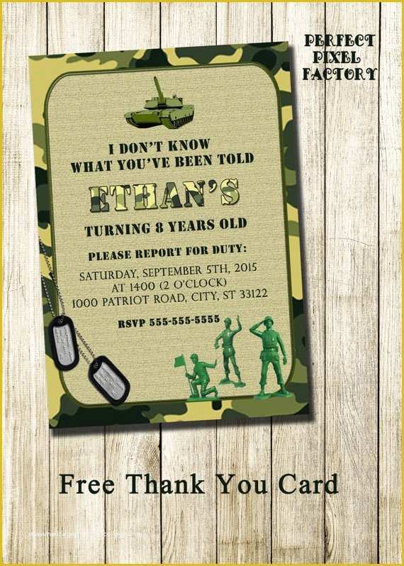 Camouflage Invitations Template Free Of Camo Invitation Camo Birthday Invitationcamouflage Army