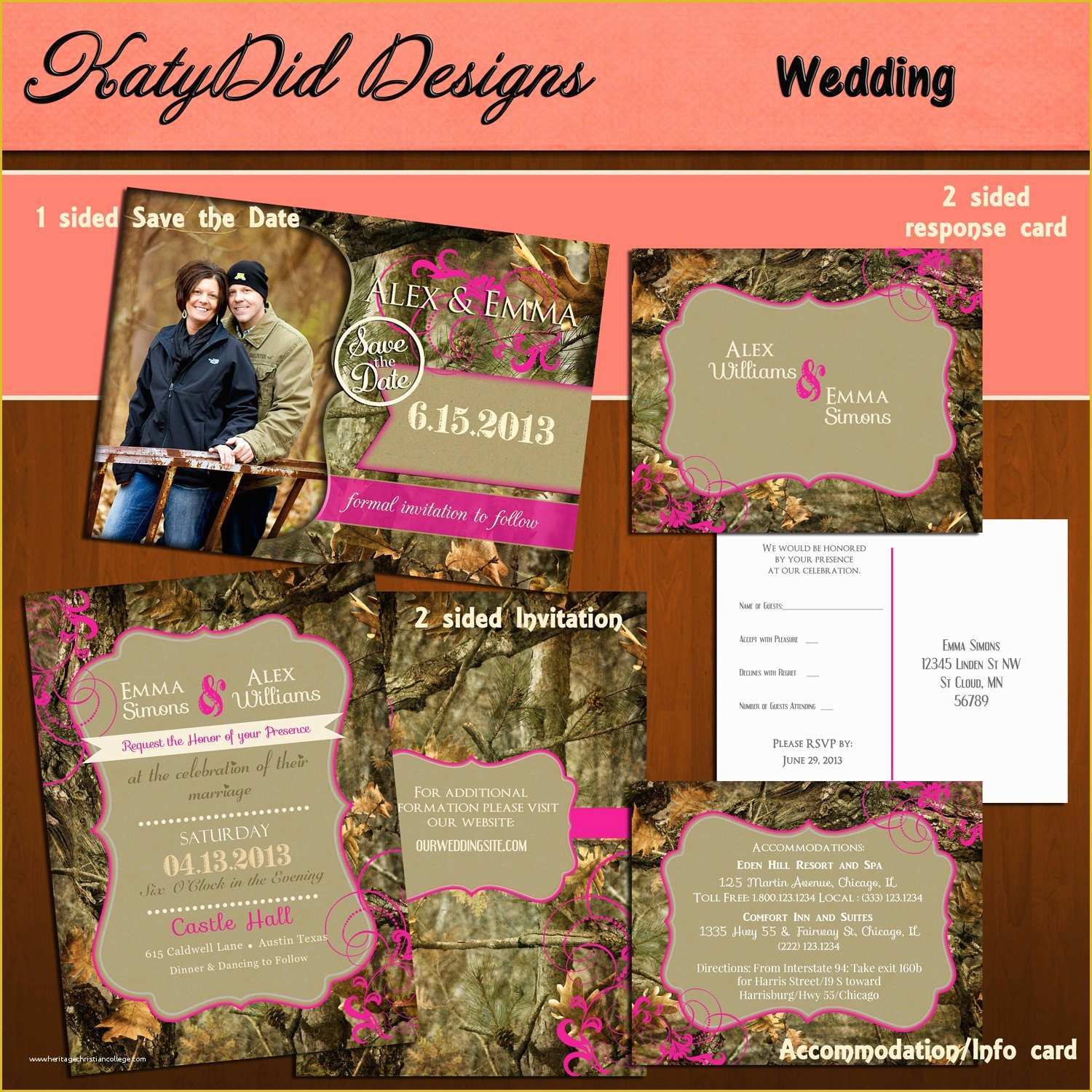 Camouflage Invitations Template Free Of Instant Download Mossy Oak Inspired Camo Camouflage 5x7