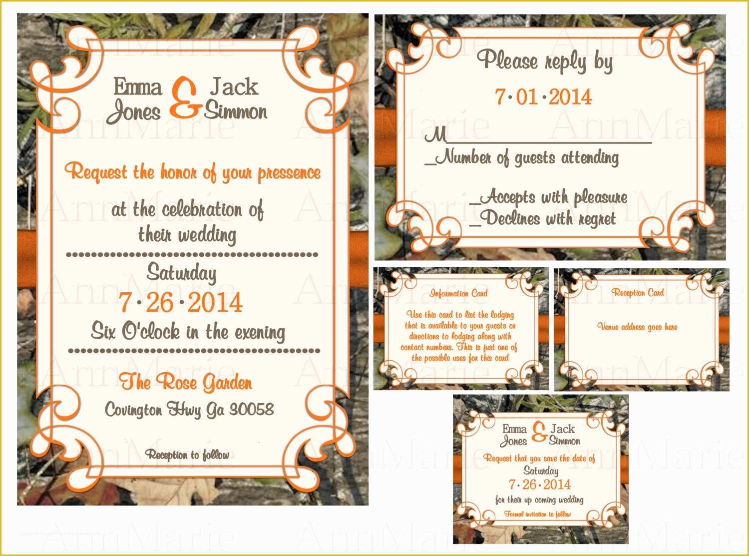 Camouflage Invitations Template Free Of Mossy Oak Wedding Invitations Template