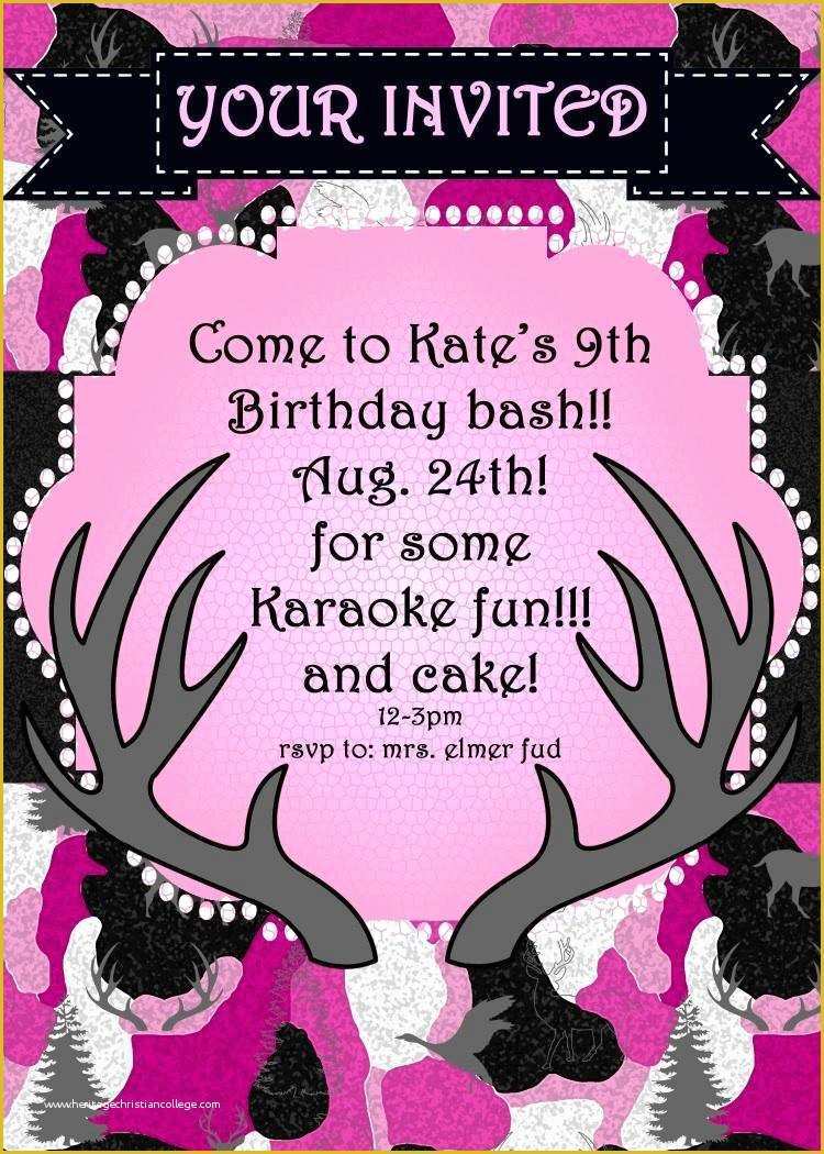 Camouflage Invitations Template Free Of Pink Camo Birthday Party Invitation Jpeg 300 by
