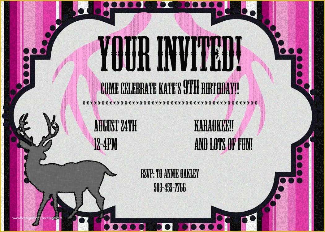 Camouflage Invitations Template Free Of Pink Camo Birthday Party Invitation Jpeg 300 by