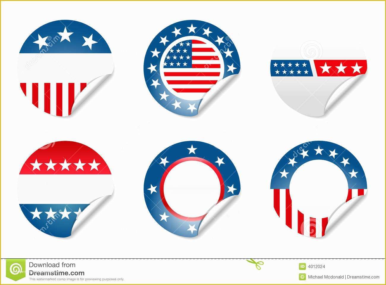 Campaign button Template Free Download Of American Election Campaign Stickers Stock Image