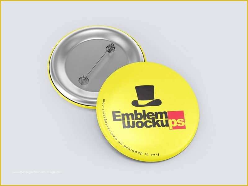 Campaign button Template Free Download Of Free Funky button Pin Mockup In Psd Designhooks