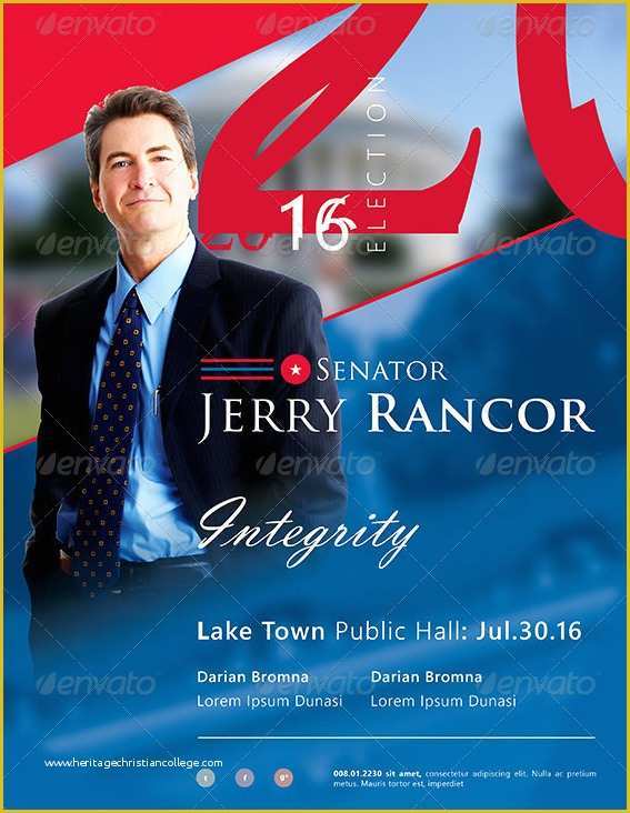 Campaign Poster Template Free Of 7 Best Of Voting Flyers Template for Background