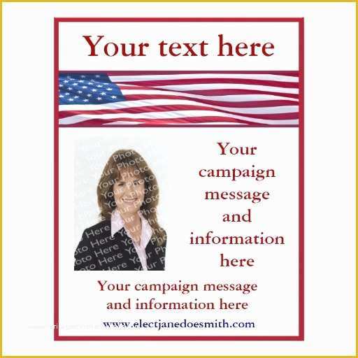 Campaign Poster Template Free Of American Flag Election Campaign Flyer Template