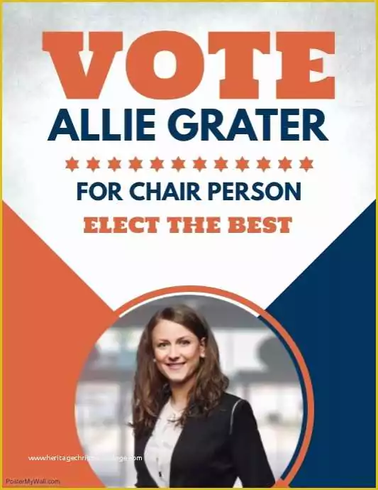 Campaign Poster Template Free Of Copy Of Run for Chair Person Election Flyer Template