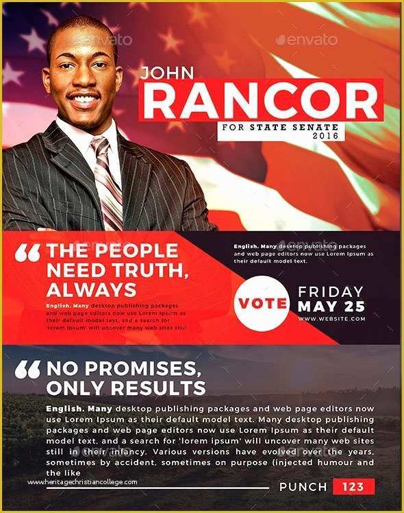Campaign Poster Template Free Of Political and Voting Flyer Templates