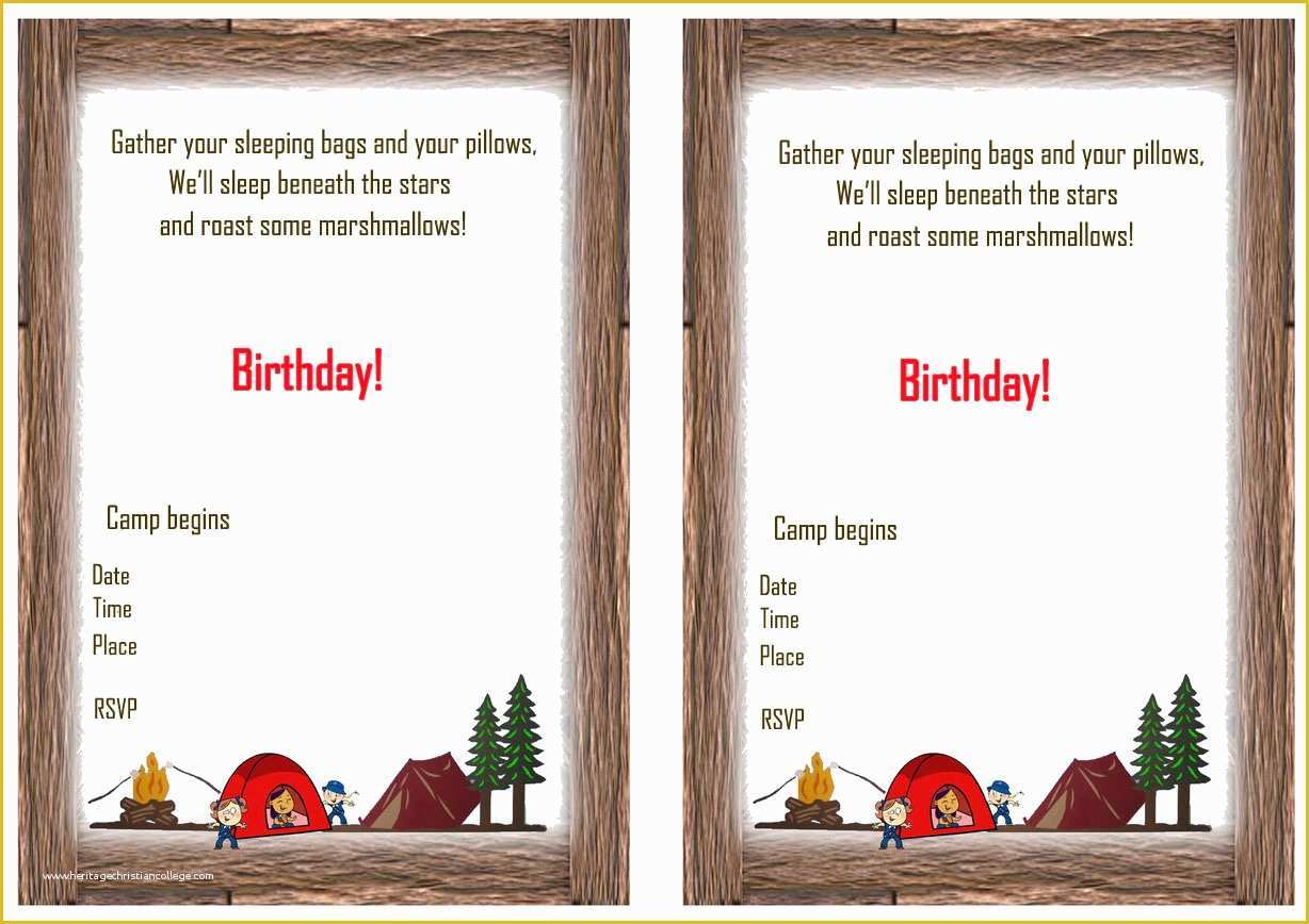 59 Campfire Invitation Template Free