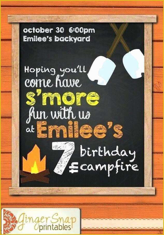 Campfire Invitation Template Free Of Camping Invitation Template Party Invitation Template