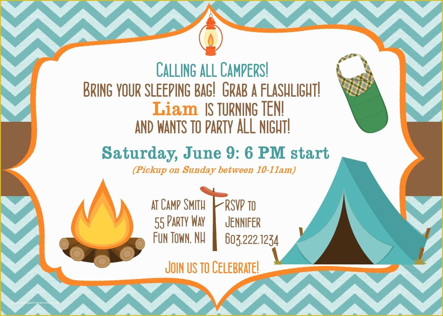 Campfire Invitation Template Free Of Free Printable Campfire Sleepover Invitation