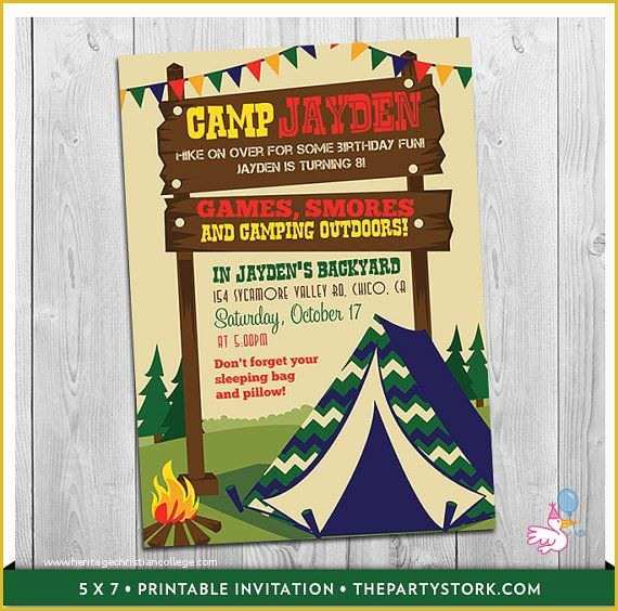 Campfire Invitation Template Free Of the 25 Best Camping Invitations Ideas On Pinterest