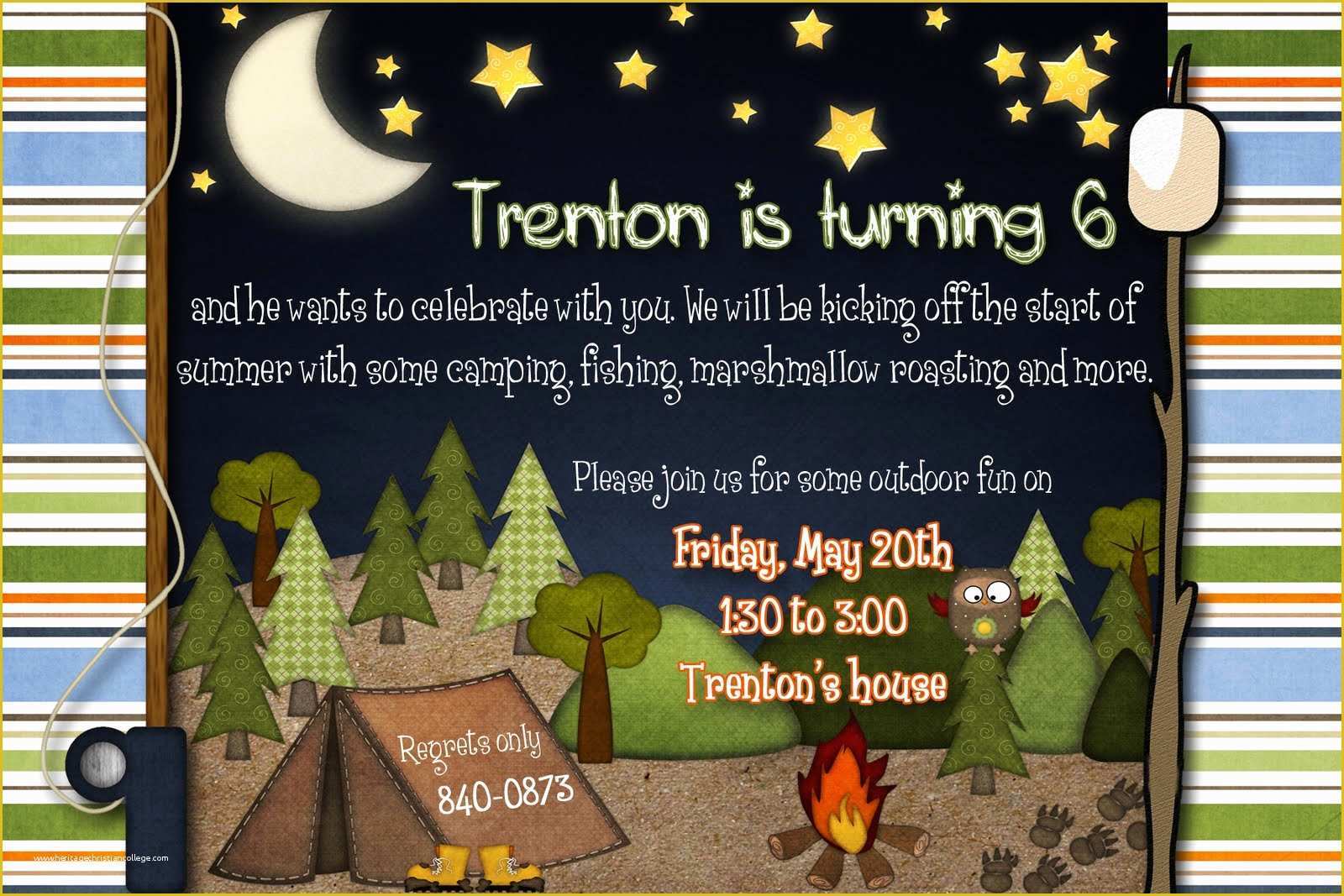 Camping Invitations Templates Free Of 40th Birthday Ideas Free Birthday Invitation Templates