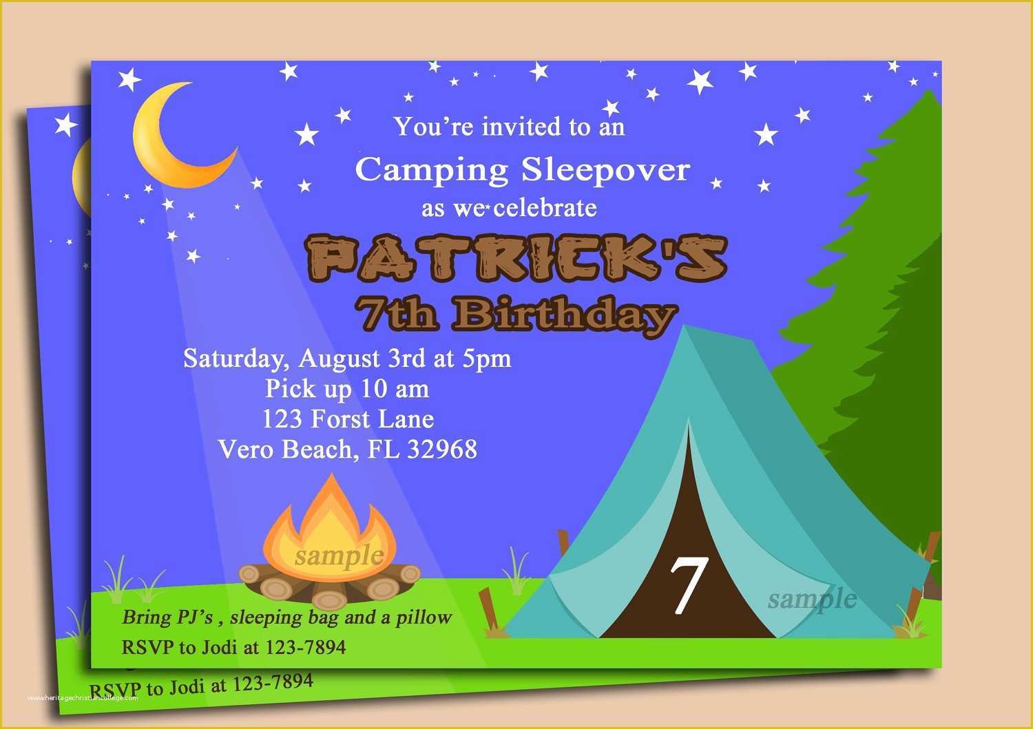 Camping Invitations Templates Free Of Camping Tent Invitation Template