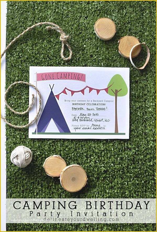Camping Invitations Templates Free Of Download A Free Printable Camping Party Invitation