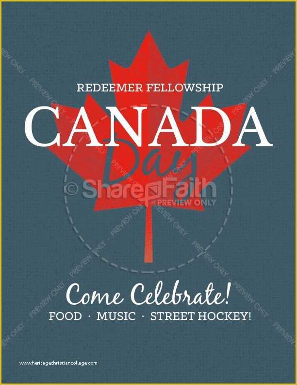 Canada Day Flyer Template Free Of Canada Day Church Flyer Template