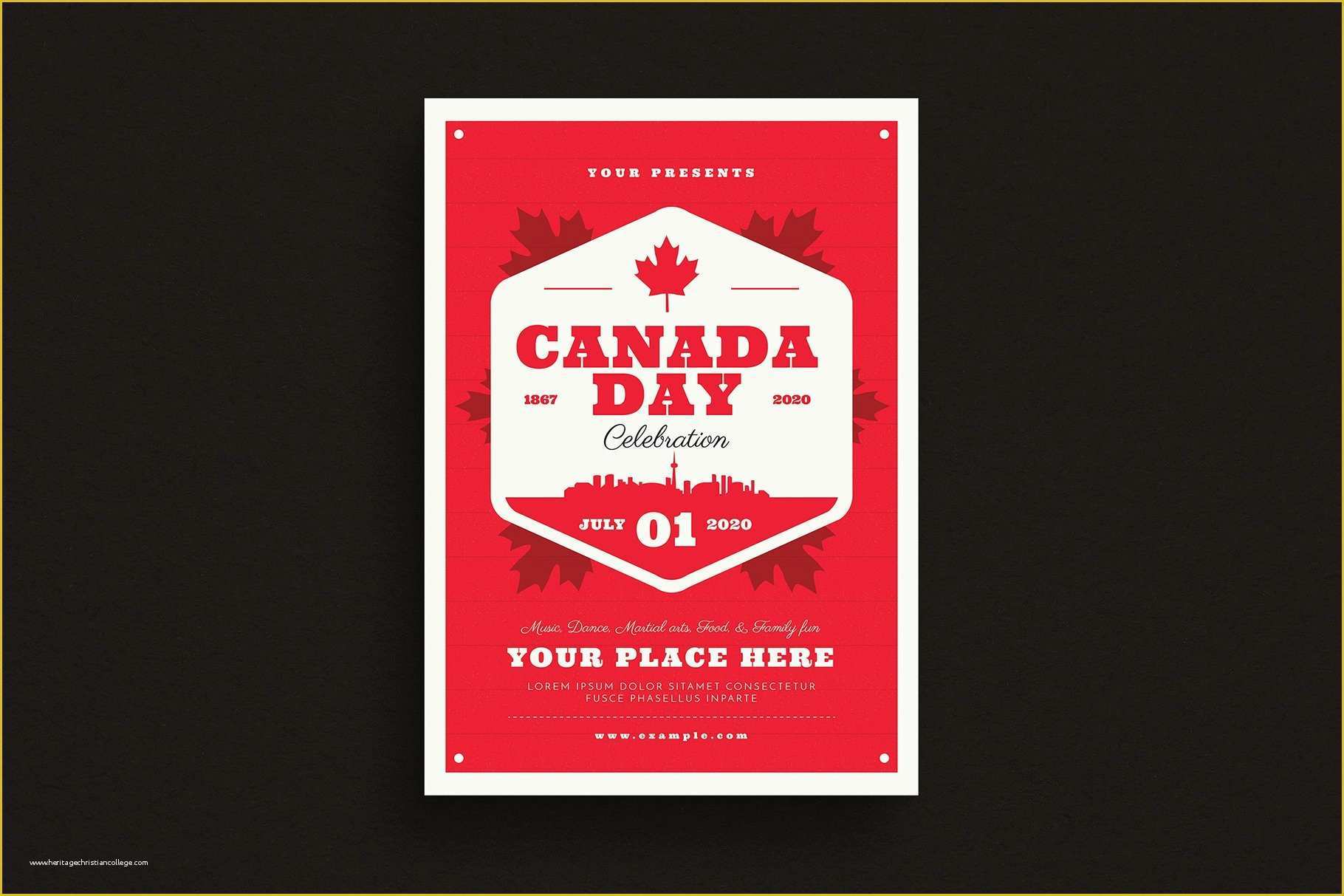 Canada Day Flyer Template Free Of Canada Day event Flyer Flyer Templates Creative Market