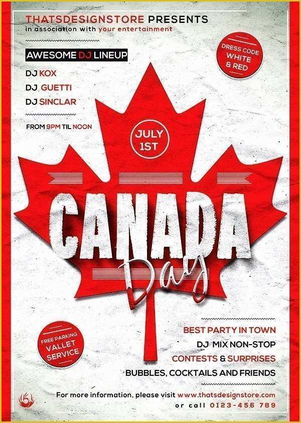 Canada Day Flyer Template Free Of Canada Day Flyer Poster Template