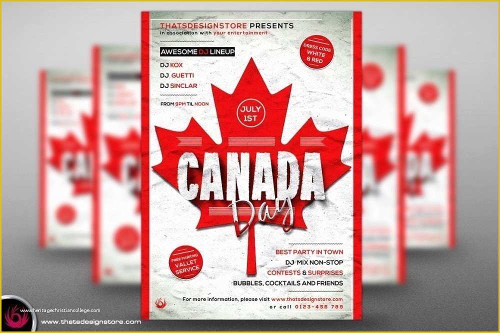 Canada Day Flyer Template Free Of Canada Day Flyer Poster Template