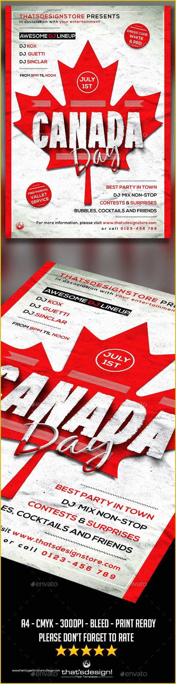 Canada Day Flyer Template Free Of Canada Day Flyer Poster Template