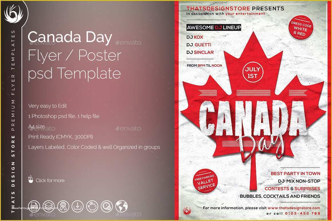 Canada Day Flyer Template Free Of Canada Day Flyer Template by Lou606