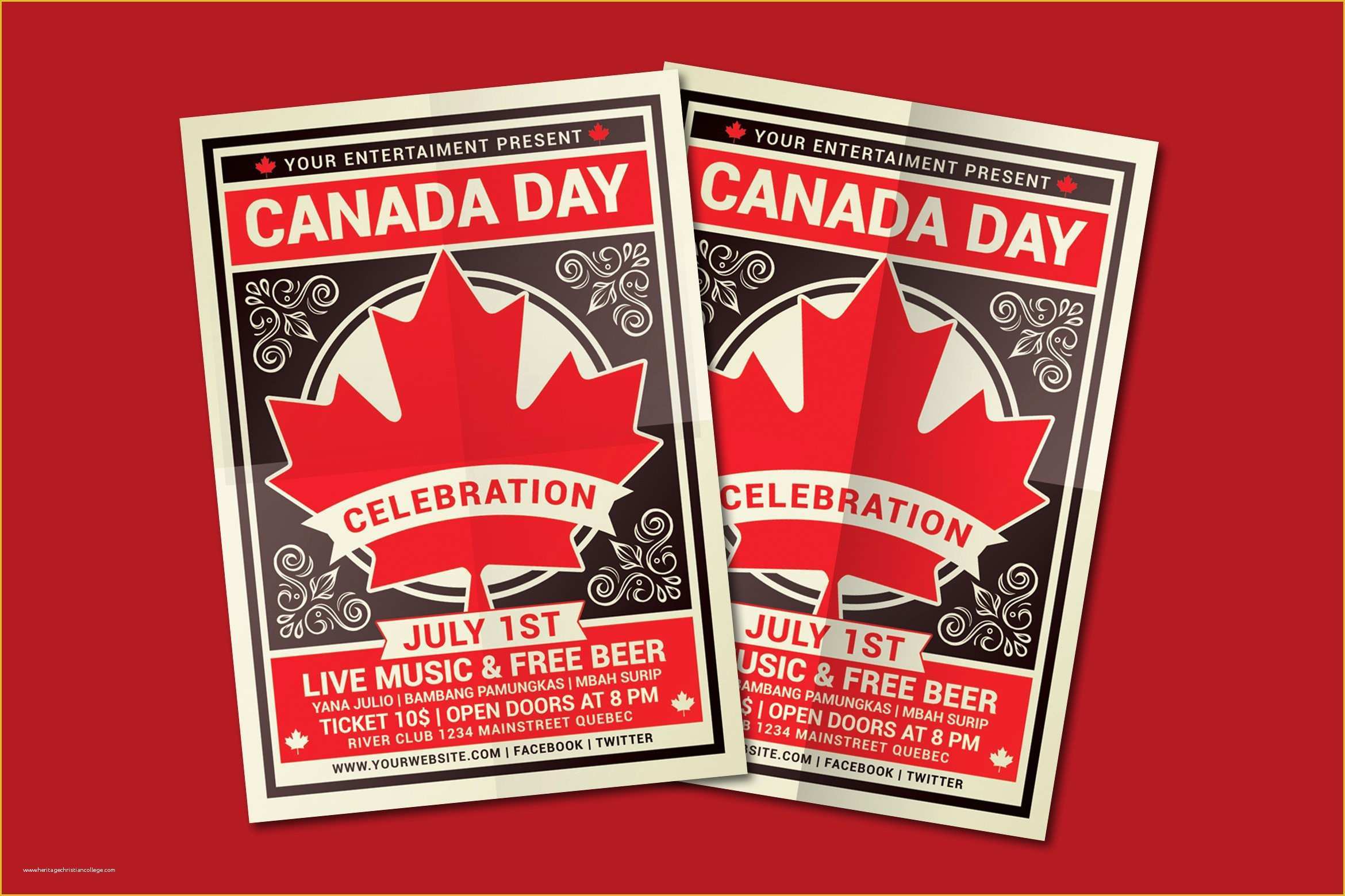 Canada Day Flyer Template Free Of Canada Day Flyer Template Flyer Templates Creative Market