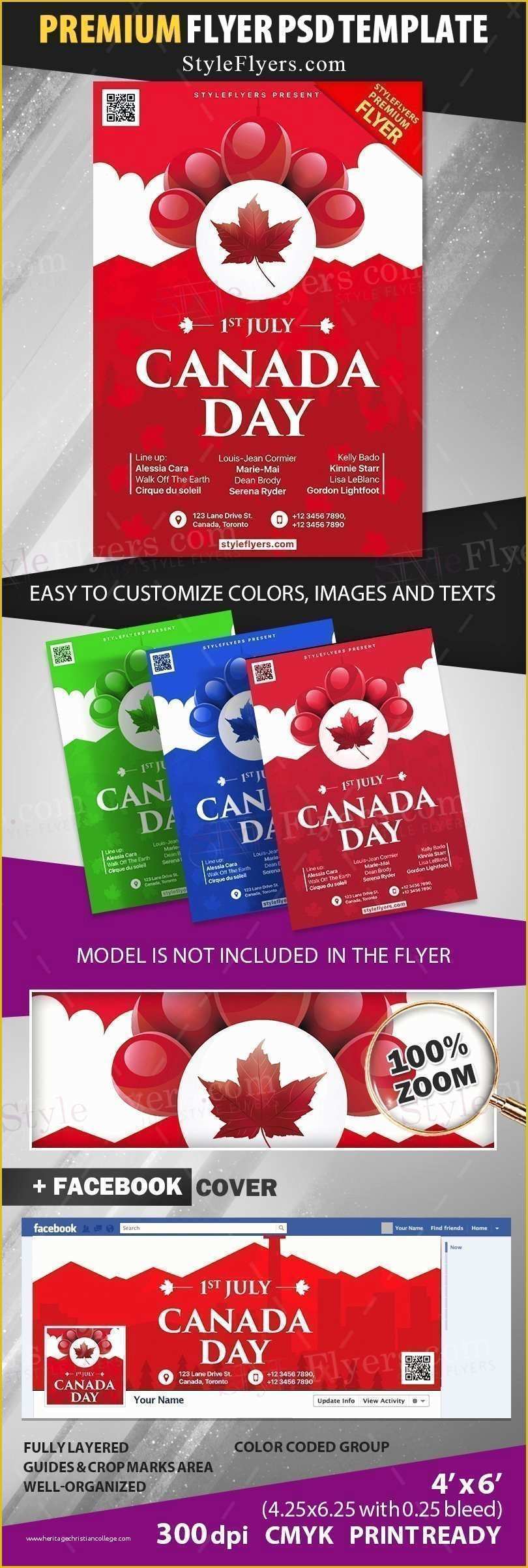 Canada Day Flyer Template Free Of Canada Day Psd Flyer Template Styleflyers
